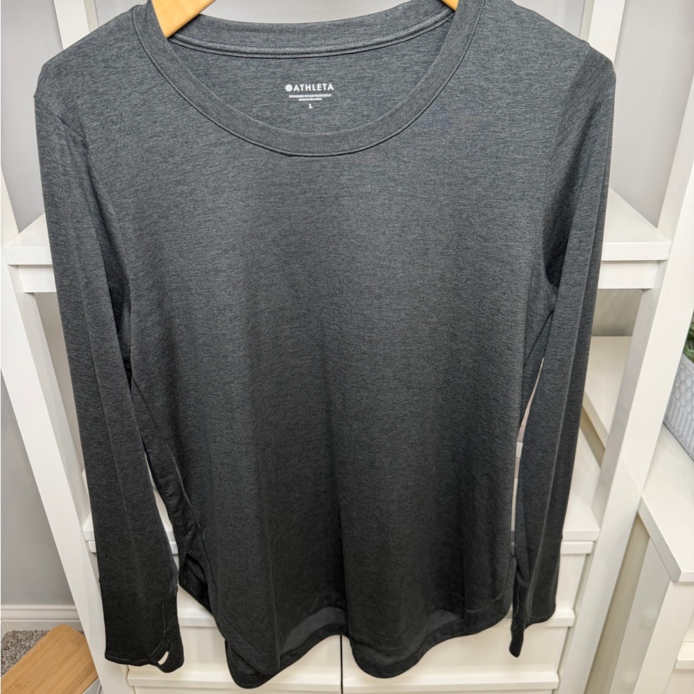 Athleta Gray Long Sleeve Top